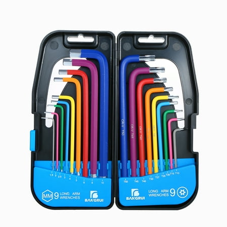 Tomshoo 18Pcs Multicolour L-Key Set Metric Star Long Arm Ball End Hex Key Set Chrome Vanadium Steel Industrial Grade Allen Wrench Set With Holding Case
Tomshoo 18Pcs Multicolour L-Key Set Metric Star Long Arm Ball End Hex Key Set Chrome Vanadium Steel Industrial Grade Allen Wrench Set With Holding Case