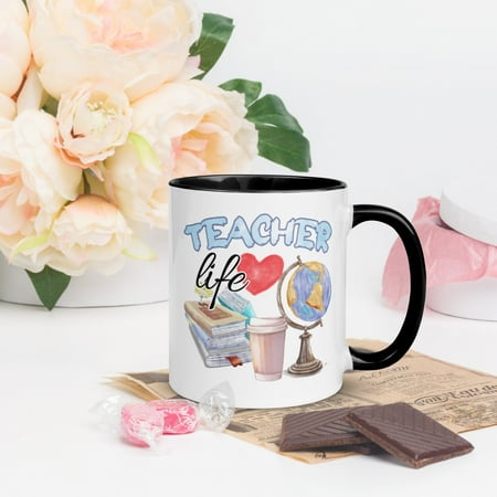 Teacher Life Mug with Color Inside