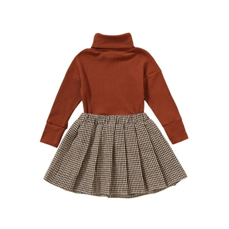 Sunisery Toddler Girls Autumn Clothes Outfits Set Solid Turtleneck Knitwear Tops Sweater Pleated Skirt 2pcs Brown 5-6 Years
Sunisery Toddler Girls Autumn Clothes Outfits Set Solid Turtleneck Knitwear Tops Sweater Pleated Skirt 2pcs Brown 5-6 Years