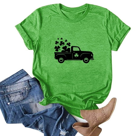 St. Patrick s Day Tee Tops Clover Graphic T-Shirt Women Short Sleeve Scrub Tops Blouse Pocket Nursing Working Uniform
St. Patrick s Day Tee Tops Clover Graphic T-Shirt Women Short Sleeve Scrub Tops Blouse Pocket Nursing Working Uniform