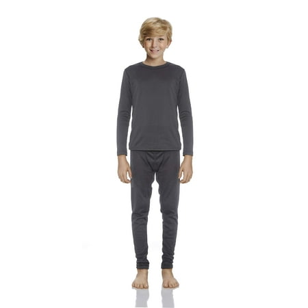 Rocky Thermal Underwear for Boys Cotton Knit Thermals Kids Base Layer Long John Pajamas Set (Charcoal - X-Small)
Rocky Thermal Underwear for Boys Cotton Knit Thermals Kids Base Layer Long John Pajamas Set (Charcoal - X-Small)