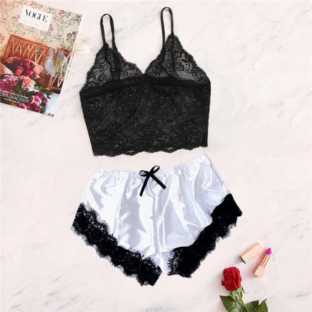 Summer Women s Pajamas Sexy Lace Lingerie Sleeveless Pajamas Set 2piece Nightwear Suit Sleepwear Pajama Sets For girl
Summer Women s Pajamas Sexy Lace Lingerie Sleeveless Pajamas Set 2piece Nightwear Suit Sleepwear Pajama Sets For girl