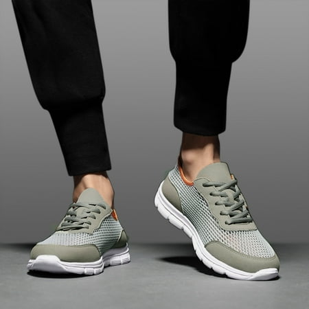 Men Sneakers Summer Lightweight Breathable Casual Shoes Mesh Sneakers Casual Running Shoes Grey 11