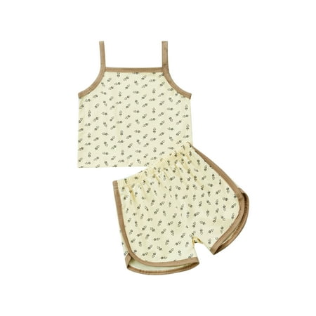 Suanret 2PCS Infants Baby Girl Streetwear Set Summer Floral Print Sleeveless Tops High Elastic Waist Shorts Apricot 0-6 Months
Suanret 2PCS Infants Baby Girl Streetwear Set Summer Floral Print Sleeveless Tops High Elastic Waist Shorts Apricot 0-6 Months