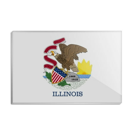 Illinois State Flag Rectangle Acrylic Fridge Refrigerator Magnet