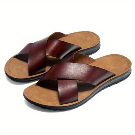 Men s Non Slip Comfortable Sandals Casual Genuine Leather Slide Sandals For Outdoor Indoor Beach-38
Men s Non Slip Comfortable Sandals Casual Genuine Leather Slide Sandals For Outdoor Indoor Beach-38