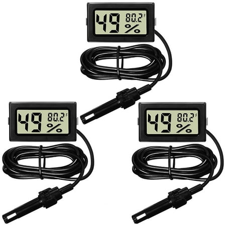 Digital Thermometer Hygrometer with Probe Indoor Temperature Humidity Meter Hygrometer Gauge for Incubator Reptile Plant
Digital Thermometer Hygrometer with Probe Indoor Temperature Humidity Meter Hygrometer Gauge for Incubator Reptile Plant