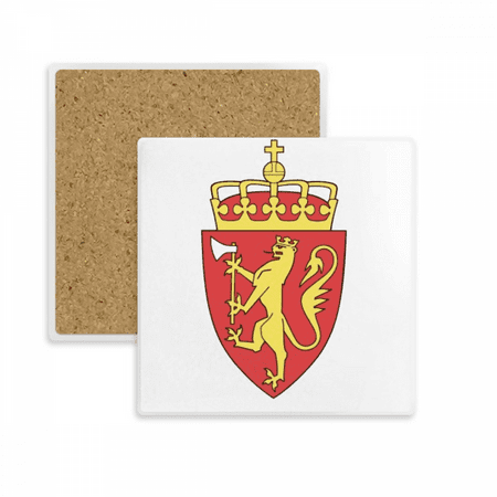 Svalbard Europe National Emblem Square Coaster Cup Mat Mug Subplate Holder Insulation Stone