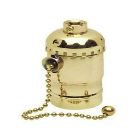 1PK Leviton 014-19980-PG Pull Chain Socket 660W