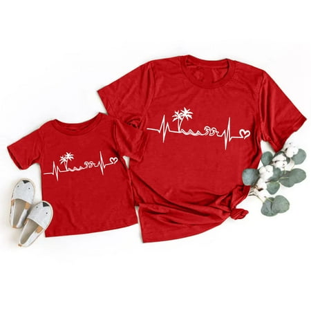 ERTUTUYI Women Summer Casual Solid Color O Neck Funny Print Parent Child Shirt Short Sleeve Mommy And Me T Shirt Top Red 110
ERTUTUYI Women Summer Casual Solid Color O Neck Funny Print Parent Child Shirt Short Sleeve Mommy And Me T Shirt Top Red 110