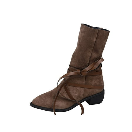 Stamzod Clearance Womens Fashion Bandage Solid Boots Women Pointed Toe Midheel Heel Boots Shoes
Stamzod Clearance Womens Fashion Bandage Solid Boots Women Pointed Toe Midheel Heel Boots Shoes