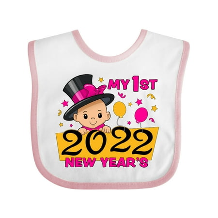 Inktastic My 1st New Year 2022 Baby Girl in Top Hat Gift Baby Girl Bib 
Inktastic My 1st New Year 2022 Baby Girl in Top Hat Gift Baby Girl Bib