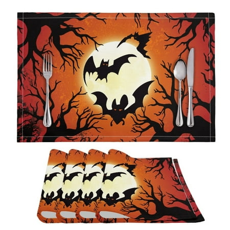 Vodetik Store Halloween Placemats Set of 4 Heat-Resistant Waterproof PVC Table Mat 12x18 inch
Vodetik Store Halloween Placemats Set of 4 Heat-Resistant Waterproof PVC Table Mat 12x18 inch