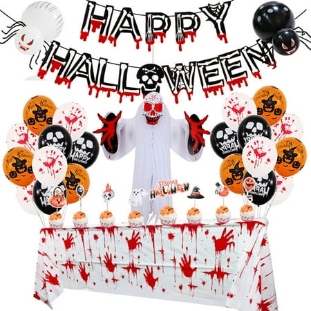 KABOER Halloween Happy Halloween Pumpkin Tablecloth Paper Ghosts Decorative Balloons Set
KABOER Halloween Happy Halloween Pumpkin Tablecloth Paper Ghosts Decorative Balloons Set