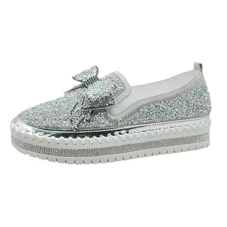 Mortilo Ladies Shoes Casual Sequin Muffin Platform Round Toe Bow Rhinestone Single Shoes Casual Shoes PU casual shoes for Women White
Mortilo Ladies Shoes Casual Sequin Muffin Platform Round Toe Bow Rhinestone Single Shoes Casual Shoes PU casual shoes for Women White