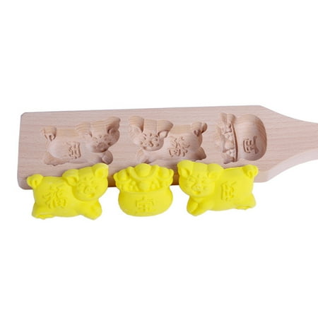 QUSENLON Wooden Mooncake Mold Chinese Traditional Mid-autumn Festival Moon Cake Mould 3 Pig Shape Pastry Baking Tool
QUSENLON Wooden Mooncake Mold Chinese Traditional Mid-autumn Festival Moon Cake Mould 3 Pig Shape Pastry Baking Tool