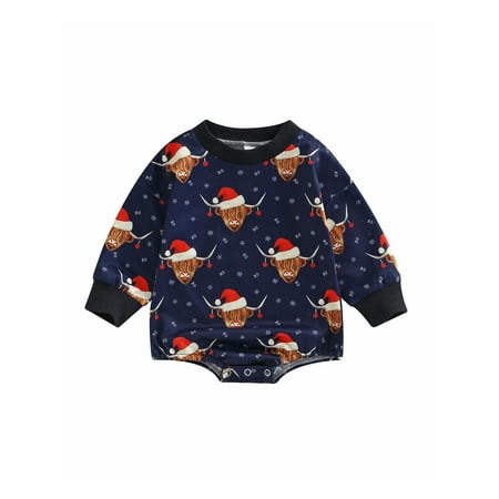 Newborn Baby Boys Girls Christmas Jumpsuit Cartoon Animal Head Snowflake Print Long Sleeve Round Neck Sweatshirt
Newborn Baby Boys Girls Christmas Jumpsuit Cartoon Animal Head Snowflake Print Long Sleeve Round Neck Sweatshirt