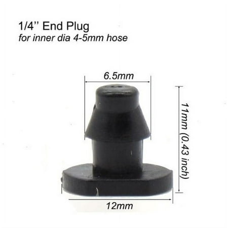 HEMOTON 200pcs Plastic Irrigation End Plugs Drip Irrigation Plugs Pipe Plugs Drip Irrigation Tools