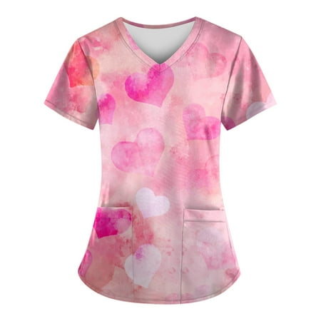 DNDKILG Womens Casual Holiday Uniform Pockets Valentine s Day Scrubs Top Professionals T Shirt Short Sleeve V Neck Nursing Scrubs White XL
DNDKILG Womens Casual Holiday Uniform Pockets Valentine s Day Scrubs Top Professionals T Shirt Short Sleeve V Neck Nursing Scrubs White XL