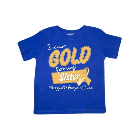 Inktastic I Wear Gold for my Sister-Support Hope Cure Gift Toddler Boy or Toddler Girl T-Shirt
Inktastic I Wear Gold for my Sister-Support Hope Cure Gift Toddler Boy or Toddler Girl T-Shirt