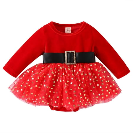 Zkozptok Toddler Baby Girl Christmas Star Princess Tulle Dress Long Sleeve Romper Bodysuit Dress Outfit with Belt
Zkozptok Toddler Baby Girl Christmas Star Princess Tulle Dress Long Sleeve Romper Bodysuit Dress Outfit with Belt