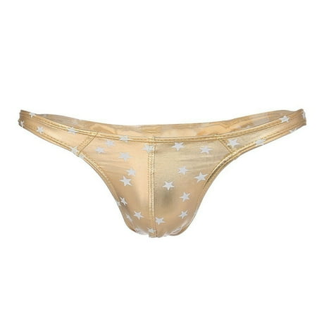 Panties For Men Hot-Stamping Star-Shaped -Up Low-Rise Thong