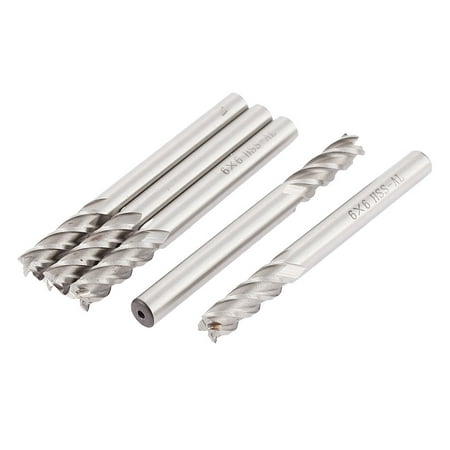 63mmx20xx6mmx6mm HSS Straight Shank 4 Flutes Spiral End Mill Cutting Tool 5 Pcs
63mmx20xx6mmx6mm HSS Straight Shank 4 Flutes Spiral End Mill Cutting Tool 5 Pcs