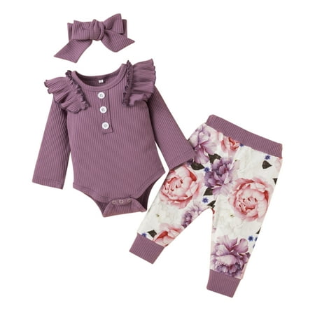 Dooleck Baby Girls Pit Strip Outfit Ruffle Long Sleeve With Buttons Newborn Floral Print Pants Headbands Outfits
Dooleck Baby Girls Pit Strip Outfit Ruffle Long Sleeve With Buttons Newborn Floral Print Pants Headbands Outfits