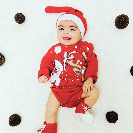 Amuver Baby Boys Girls Christmas Romper Long Sleeve Crew Neck Santa Claus Elk Print Bodysuit for Casual Daily
Amuver Baby Boys Girls Christmas Romper Long Sleeve Crew Neck Santa Claus Elk Print Bodysuit for Casual Daily