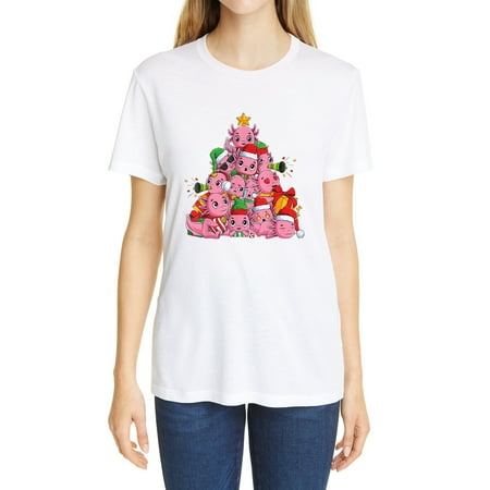 GRTXIN Kawaii Axolotl Christmas Tree Pajama Axolotl Tree Xmas Tree Short Sleeve Tee Tops Women s Cotton T-shirt
GRTXIN Kawaii Axolotl Christmas Tree Pajama Axolotl Tree Xmas Tree Short Sleeve Tee Tops Women s Cotton T-shirt