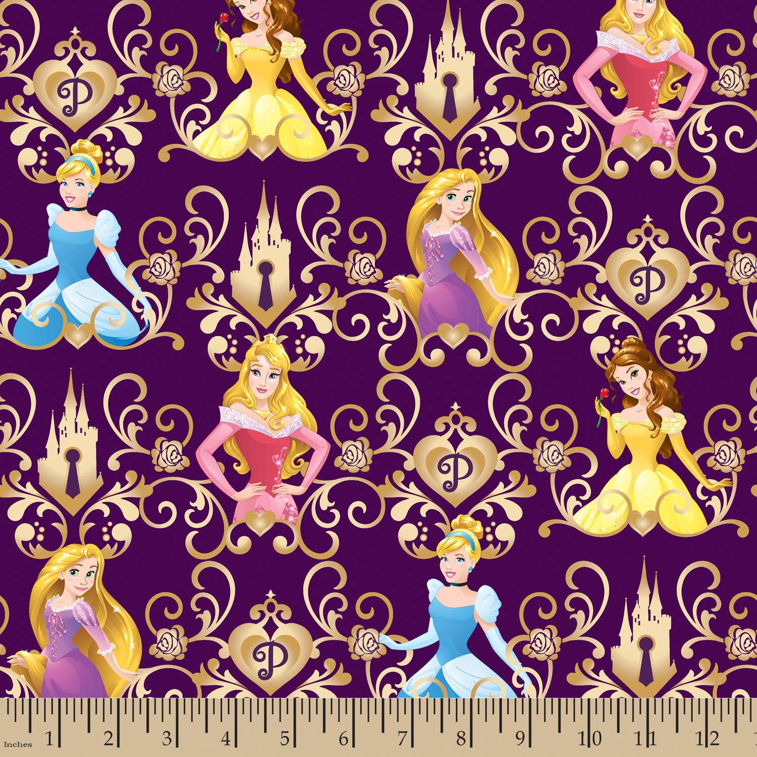 Disney Frozen Character Scenic, Cotton, Blue, 44/45" Wide, Fabric By