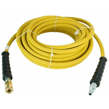 50' Pressure Washer 1 Wire Yellow Rubber Hose 3\/8\