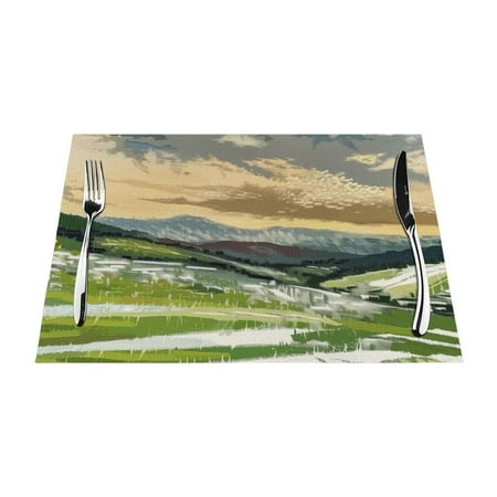 Transitional : Green and Snowy Patches under Dining mat washable heat-resistant indoor/outdoor dining mat vinyl woven non slip dining mat for restaurant table protection PVC dining mat
Transitional : Green and Snowy Patches under Dining mat washable heat-resistant indoor/outdoor dining mat vinyl woven non slip dining mat for restaurant table protection PVC dining mat