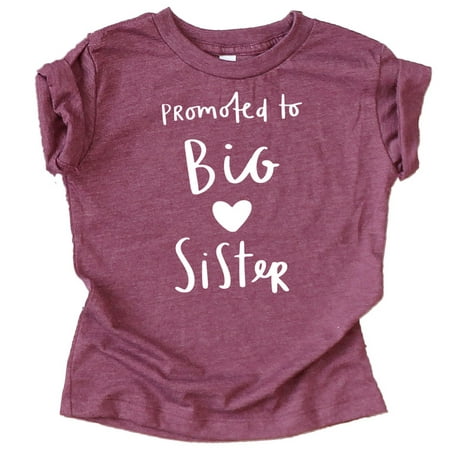 Olive Loves Apple Promoted to Big Sister Heart Colorful Sibling Reveal Announcement T-Shirt for Baby and Toddler Girls Sibling Outfits Vintage Burgundy Shirt
Olive Loves Apple Promoted to Big Sister Heart Colorful Sibling Reveal Announcement T-Shirt for Baby and Toddler Girls Sibling Outfits Vintage Burgundy Shirt