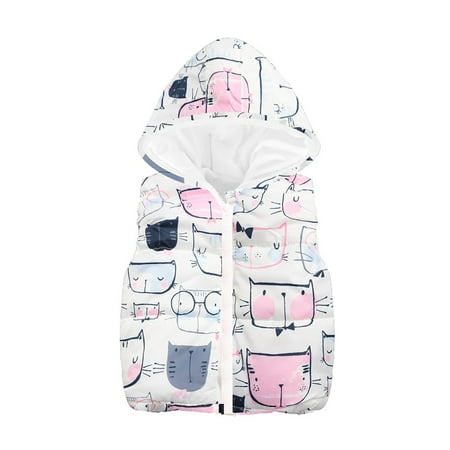 Yubatuo Toddler Kids Baby Girls Boys Sleeveless Cat Print Hooded Warm Waistcoat Tops White90
Yubatuo Toddler Kids Baby Girls Boys Sleeveless Cat Print Hooded Warm Waistcoat Tops White90