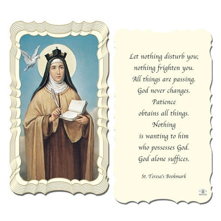 Saint Teresa Catholic Prayer Holy Card with Prayer on Back Pack of 50