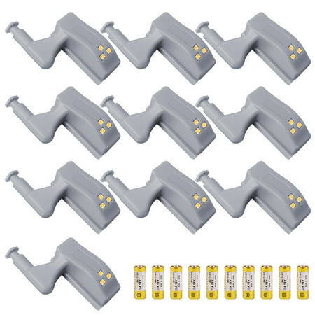 10-Piece Battery Powered LED Under Cabinet Light Hinged Sensor Night Light
10-Piece Battery Powered LED Under Cabinet Light Hinged Sensor Night Light