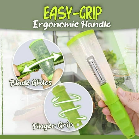 Pkeoh Vegetable Peeler Vegetable And Fruit Peeling Belt Storage Box for Barreled Vegetable Peeling Mach Kitchen Utensils Set Green
Pkeoh Vegetable Peeler Vegetable And Fruit Peeling Belt Storage Box for Barreled Vegetable Peeling Mach Kitchen Utensils Set Green