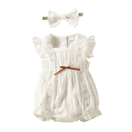Utoimkio Clearance Newborn Baby Girls Clothes 0-18M Infant Girl Outfits Cute Little Girl Jumpsuit Lace Solid Color Romper+Headband Summer Overall Outfits
Utoimkio Clearance Newborn Baby Girls Clothes 0-18M Infant Girl Outfits Cute Little Girl Jumpsuit Lace Solid Color Romper+Headband Summer Overall Outfits