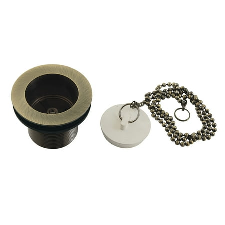 Kingston Brass DSP15AB 1-1/2 Chain and Stopper Tub Drain with 1-1/2 Body Thread Antique Brass
Kingston Brass DSP15AB 1-1/2 Chain and Stopper Tub Drain with 1-1/2 Body Thread Antique Brass