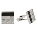 Bold Steel Stainless Steel & Carbon Fiber Cufflinks, CUF-H