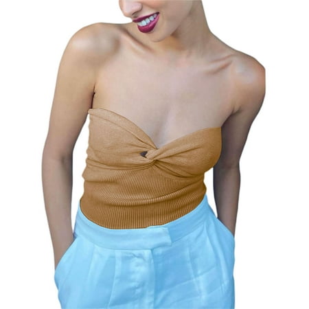 Afunbaby Women Twist Front Knit Tube Top Sleeveless Backless Crop Tops Bustier Corset Top Club Streetwear
Afunbaby Women Twist Front Knit Tube Top Sleeveless Backless Crop Tops Bustier Corset Top Club Streetwear