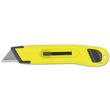 New Stanley Plastic Light-Duty Utility Knife w/Retractable Blade Yellow Each