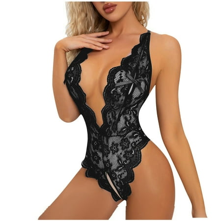 KDDYLITQ Women Bodysuit Teddy V Neck One Piece Sexy Lingerie Plus Size Lace Babydoll Black XXXL
KDDYLITQ Women Bodysuit Teddy V Neck One Piece Sexy Lingerie Plus Size Lace Babydoll Black XXXL
