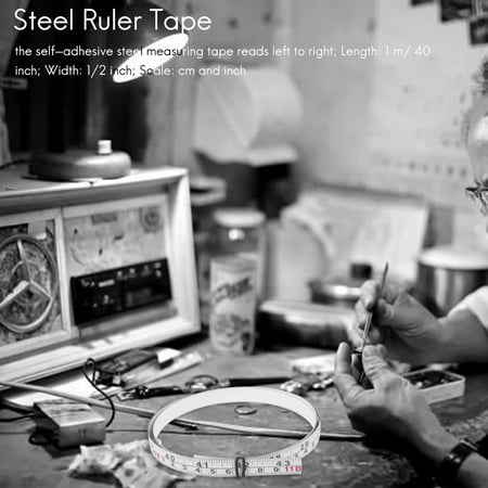 Steel Ruler Tape 4 Pieces Self-Adhesive Measuring Tape Steel Ruler Tape Label Metal Sticky Ruler Left or Right Read for Measuring 40 Inch
Steel Ruler Tape 4 Pieces Self-Adhesive Measuring Tape Steel Ruler Tape Label Metal Sticky Ruler Left or Right Read for Measuring 40 Inch