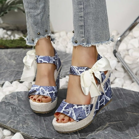 mtvxesu Sandals for Womens Women s Summer Solid Color One-line Platform Bow Lace-up Beach Wedge Sandals Sandals for Girls Dressy Sandals Sale
mtvxesu Sandals for Womens Women s Summer Solid Color One-line Platform Bow Lace-up Beach Wedge Sandals Sandals for Girls Dressy Sandals Sale