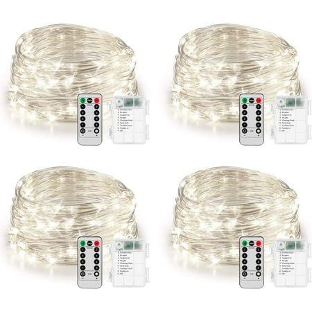 4 Pack 20ft 60 Led Fairy Lights with Remote Timer Waterproof Christmas Decor Battery Operated Twinkle Firefly Lights for Bedroom Garden Easter Party Christmas Indoor and Outdoor Decorations
4 Pack 20ft 60 Led Fairy Lights with Remote Timer Waterproof Christmas Decor Battery Operated Twinkle Firefly Lights for Bedroom Garden Easter Party Christmas Indoor and Outdoor Decorations
