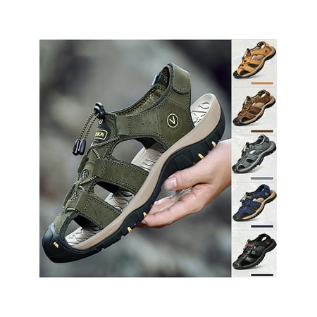 Fangasis Mens Leather Sandals Walking Fashion Casual Summer Beach Comfy Shoes Size 6-14
Fangasis Mens Leather Sandals Walking Fashion Casual Summer Beach Comfy Shoes Size 6-14