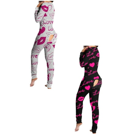Dtydtpe Women Print Long Sleeve Button Flap Nightwear Jumpsuit Bodysuit Playsuit Romper Pajamas for Women Cotton *2PCS
Dtydtpe Women Print Long Sleeve Button Flap Nightwear Jumpsuit Bodysuit Playsuit Romper Pajamas for Women Cotton *2PCS