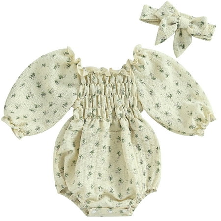 Calsunbaby Newborn Baby Girl 2Pcs Fall Outfits Long Puff Sleeve Floral Print Romper with Headband Set Infant Clothes
Calsunbaby Newborn Baby Girl 2Pcs Fall Outfits Long Puff Sleeve Floral Print Romper with Headband Set Infant Clothes